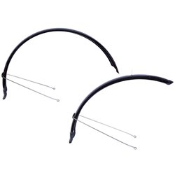 Крила 29" Pl ширина80мм BRAVVOS X080 чорний зі стійкою переднє 390мм, заднє 390мм повнорозмірне