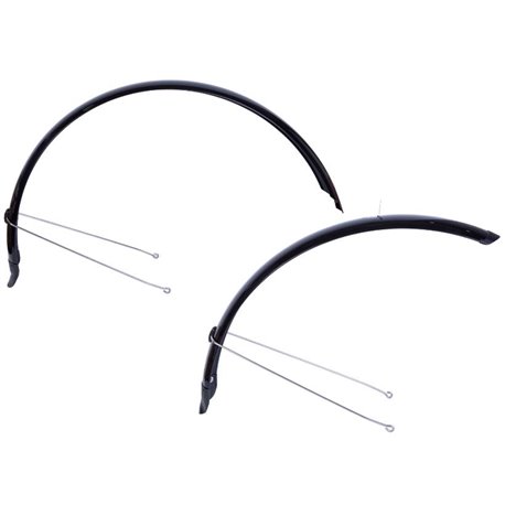 Крила 29" Pl ширина80мм BRAVVOS X080 чорний зі стійкою переднє 390мм, заднє 390мм повнорозмірне