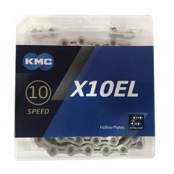 Цепь KMC X10EL Silver/Silver Made in Taiwan 116 звеньев с замком