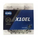 Ланцюг KMC X10EL Silver/Silver Made in Taiwan 116 ланок із замком