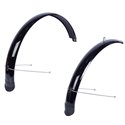 Крылья 29" Pl ширина 70мм BRAVVOS X070 черный со стойкой переднее 370мм, заднее 370мм полноразмерное
