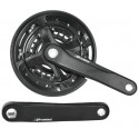 Шатун Prowheel CN68 звезды 24/34/42T черный 170 мм