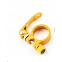 Хомут труби підсідельної 31,8 мм (кріплення ексцентрик) (золотистий) "DS"