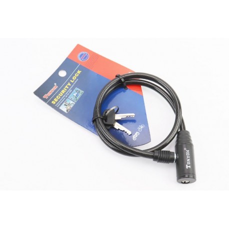 Замок протиугінний тросовий 650х8мм під ключ, TY414 Tonyon