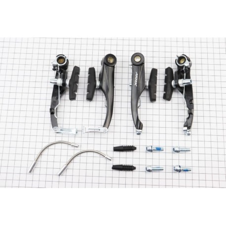 Гальмо V-brake 110мм (2 колеса), алюмінієве, чорне LV12DG ARTEK