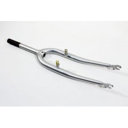 Вилка 26" з різьбою 1" (25,4мм), шток 240мм, V-brake, сіра Китай