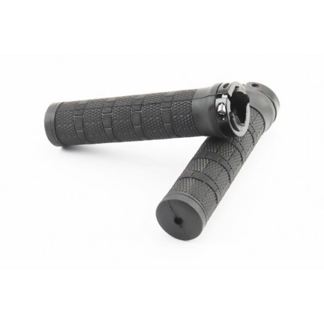 Ручки керма 130мм з затискачем Lock-On, чорні Китай