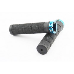 Ручки керма 130мм з затискачем Lock-On, чорно-сині Китай