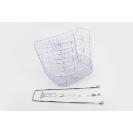 Корзина багажная передняя 26", белая JL-CK055 (возможны царапины, сколы, дефекты покраски) Китай