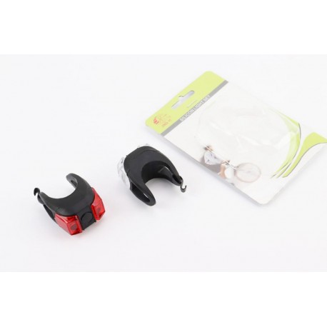 Ліхтар передній 2 діода+задній 2 діода силіконові к-кт, JY-267-6 (без батарейок) Китай