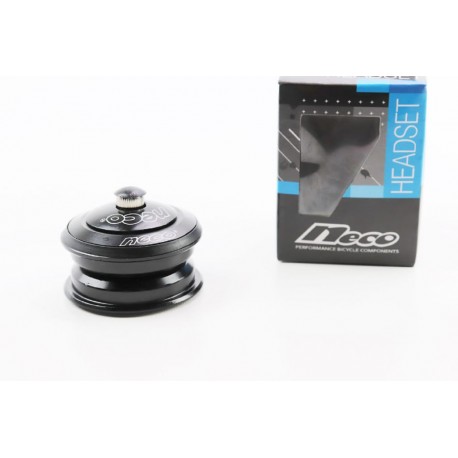 Кермова колонка 1-1/8" (44/28,6x44/30мм) безрізьбової вилки, напівінтегрована, чорна H148 Neco