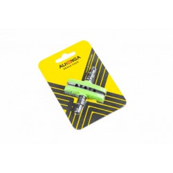 Гальмівні колодки V-brake 60мм, на блістері, чорно-салатові HJ-EN02 ALHONGA