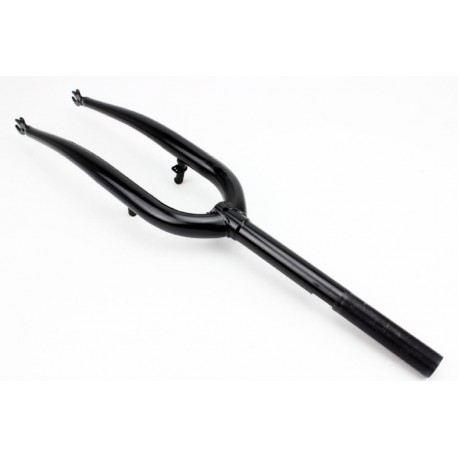 Вилка 26" з різьбленням 1" (25,4мм), шток 240мм, V-brake, чорна Китай