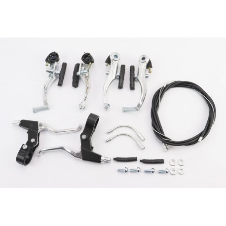 Гальмо V-brake 115мм (2 колеса) з ручками, тросами, алюмінієве Китай