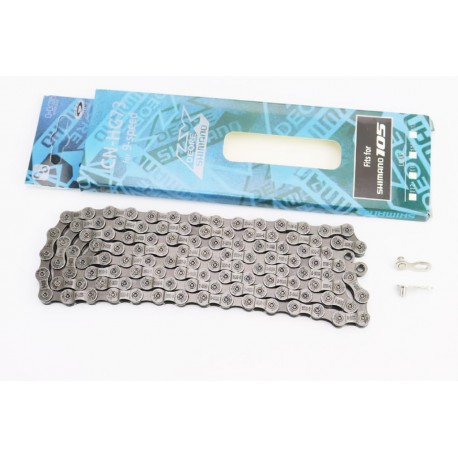 Ланцюг приводний 1/2х11/128"х116L 9 швидкостей, сірий Deore CN-HG 53/73, НЕ оригінал SHIMANO