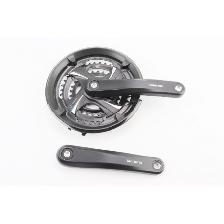 Шатуны "квадрат" 170мм, 48.38.28T MTB, алюминиевые, чёрные FC-TX801 SHIMANO