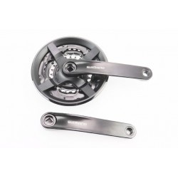 Шатуны "квадрат" 175мм, 42.34.24T MTB, алюминиевые, черные Tourney FC-TY301 SHIMANO