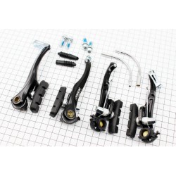 Гальмо V-brake 110мм (2 колеса), алюмінієве, чорне MV993DG ARTEK