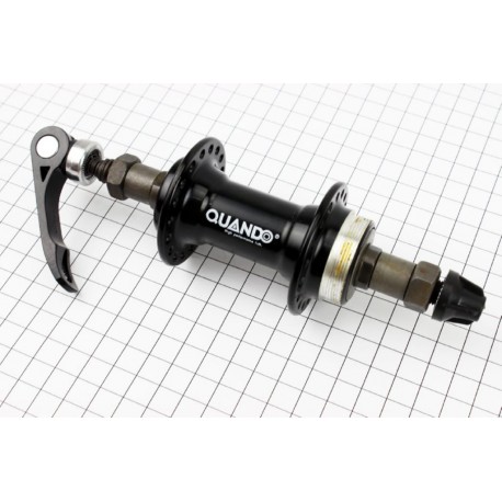 Втулка задняя MTB алюминиевая 14Gx36H под вольнобег, V-brake, крепл. эксцентрик, чёрная KT-A12R QUANDO