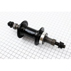 Втулка задняя MTB алюминиевая 14Gx36H под вольнобег, V-brake, крепл. гайка, чёрная KT-A11R QUANDO