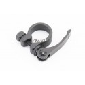 Затискач (хомут) труби сидіння MTB 28,6мм, кріпл. ексцентрик, алюмінієвий, чорний XTB-C UNO