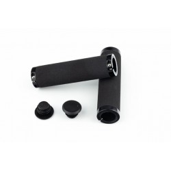 Ручки керма 130мм з затискачем Lock-On з двох сторін, неопренові, чорні SBG-672 SPELLI