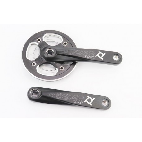 Шатуни "квадрат" 170мм, 32.22T DOWNHILL з рокрінгом, алюмінієві, чорні RAID-B PROWHEEL