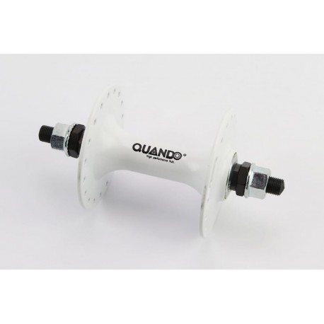 Втулка передня FIX алюмінієва 14Gx36H, кріпл. гайка, біла KT-DPB F QUANDO
