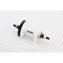 Втулка задня FIX алюмінієва 14Gx36H з фіксованою передачею 18Т, двостороння різьба Flip-Flop, кріпл. гайка біла KT-DPB R QUANDO