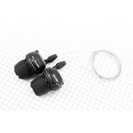Переключатели (грипшифт) 3x6 скоростей, чёрные MS-12 micro-SHIFT