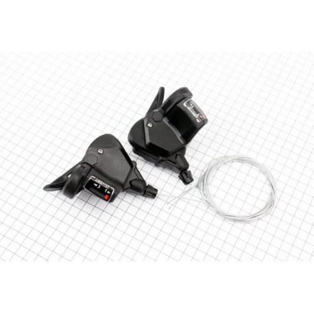 Перемикачі (манетка) 3x7 швидкості, чорні TS38 micro-SHIFT