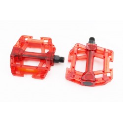 Педали MTB широкие 9/16" (113x103x26.5mm) поликарбонатные, красные HC- JD287 Китай