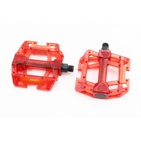 Педали MTB широкие 9/16" (113x103x26.5mm) поликарбонатные, красные HC- JD287 Китай