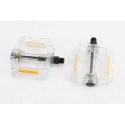 Педали MTB широкие 9/16" (113x103x26.5mm) поликарбонатные, прозрачные HC- JD287 Китай