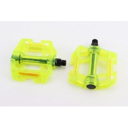 Педали MTB широкие 9/16" (113x103x26.5mm) поликарбонатные, салатовые HC- JD287 Китай