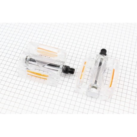 Педали MTB 9/16" (110x86x29mm) поликарбонатные, прозрачные HC-JD185 Китай