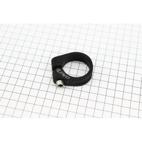 Зажим (хомут) трубы сиденья MTB 34,9мм, крепл. болт, алюминиевый, чёрный SC-200 UNO