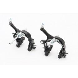 Тормоз "ШОССЕ" V-brake задний+передний алюминиевый, ход колодки 48-68мм, клещевого типа, черный Китай