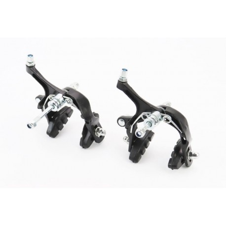 Тормоз "ШОССЕ" V-brake задний+передний алюминиевый, ход колодки 48-68мм, клещевого типа, черный Китай