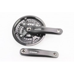 Шатуни "квадрат" 152мм, 42.34.24Т MTB, алюмінієві, чорні T312 CW14-XCE (можливий нетоварний вигляд) SR Suntour