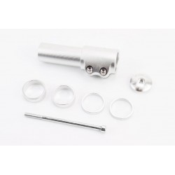 Удлинитель штока вилки 1 1/8” (28.6 мм)х117мм, алюминиевый, серый HR-117 Китай