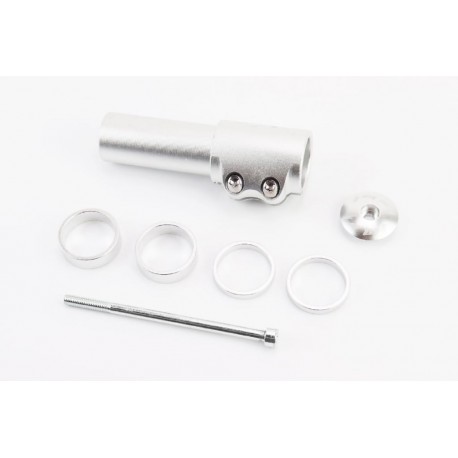 Удлинитель штока вилки 1 1/8” (28.6 мм)х117мм, алюминиевый, серый HR-117 Китай