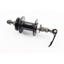 Втулка задня MTB алюмінієва 14Gx36H під вільнобіг, Disk-brake, кріпл. ексцентрик, чорна KT-TD7R QUANDO