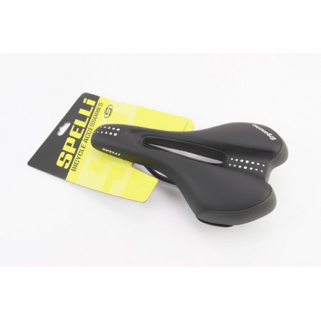 Сидіння MTB 260x155мм, чорне Ergonomic SSS-3349 SPELLI