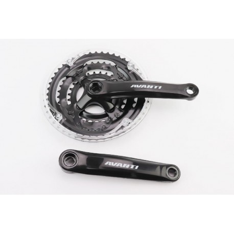 Шатуни "квадрат" 170мм, 48.38.28T MTB, чорні GS-P316 AVANTI