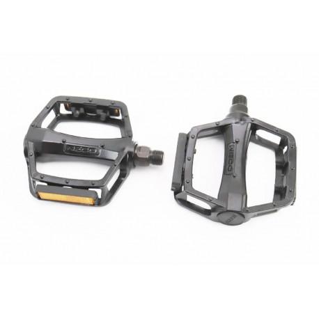 Педали MTB широкие 9/16" (108x100x25mm) алюминиевые, чёрные WP303А Neco