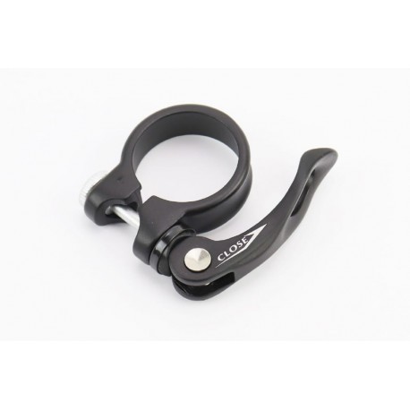 Зажим (хомут) трубы сиденья MTB 34,9мм, крепл. эксцентрик, алюминиевый, чёрный AT-109 ZOOM
