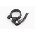 Затискач (хомут) труби сидіння MTB 34,9мм, кріпл. ексцентрик, алюмінієвий, чорний AT-109 ZOOM