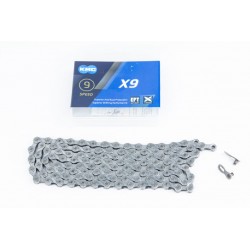 Ланцюг приводний 1/2х11/128"х116L 9 швидкостей, сріблястий X9 EPT KMC