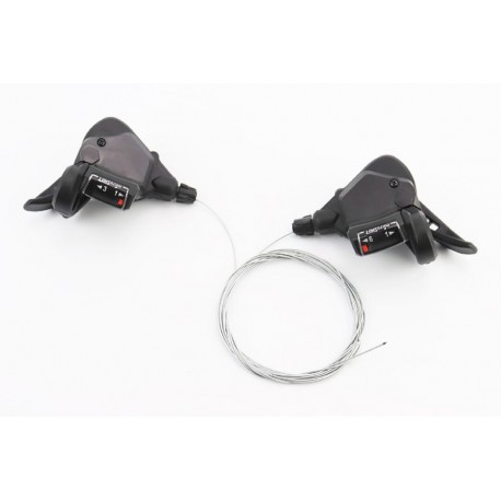 Переключатели (манетка) 3x6 скоростей, чёрные TS38 micro-SHIFT